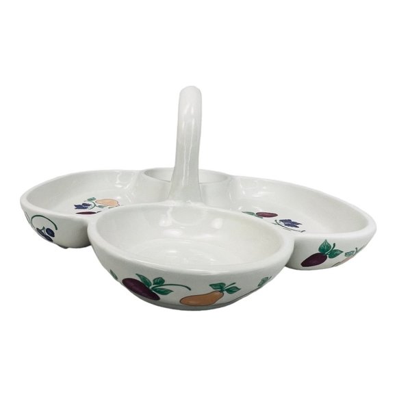 Orchard Medley by Princess House Ceramic Serving Tray Vintage Circa 1980s - Picture 5 of 9